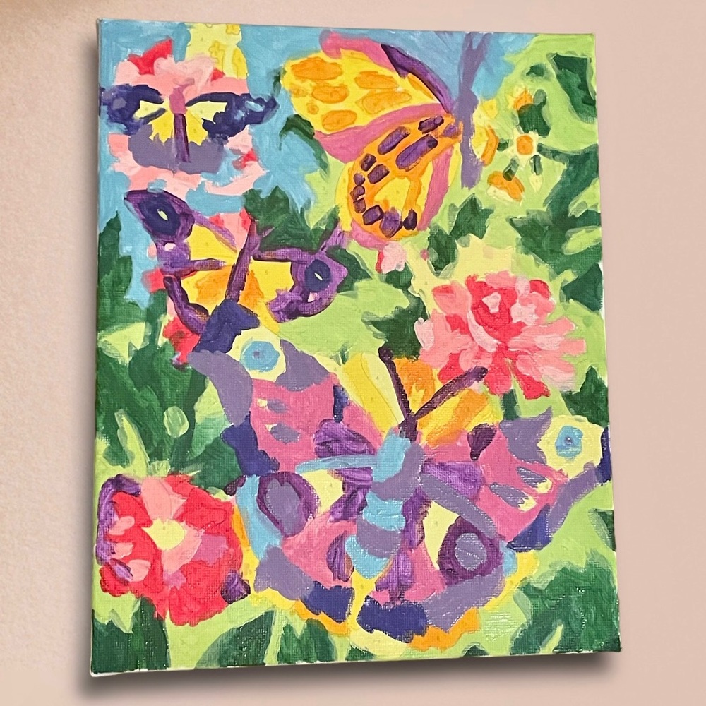 Floral Butterfly Art